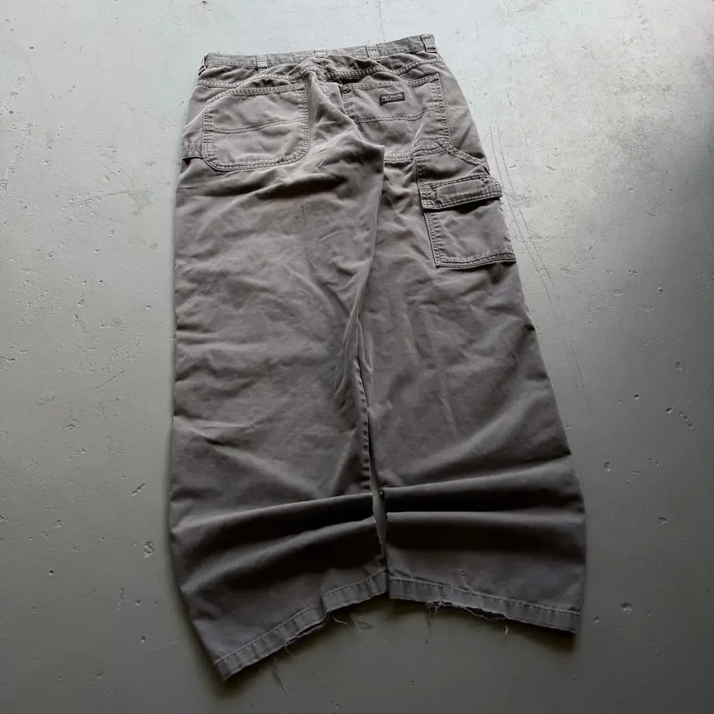 Vintage Wrangler Grey Carpenter Pants 35x30 Baggy Utility Workwear